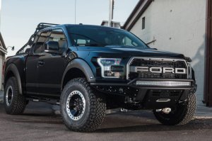 Ford F-150 Raptor Front Bumper - Addictive Desert Designs - Stealth R - Hammer Black - `17-`18